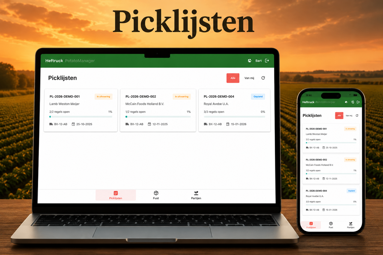 M · 04 — Heftruck manager — picklijsten